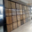 Perforated iron plate floor stand for hanging tiles.