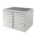 Small-gap, concealed handle, drawer-style material display cabinet